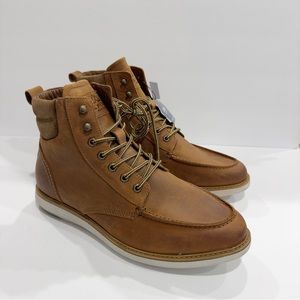 Alpine Design Men’s Leather Moc Toe Lace Up Boots
